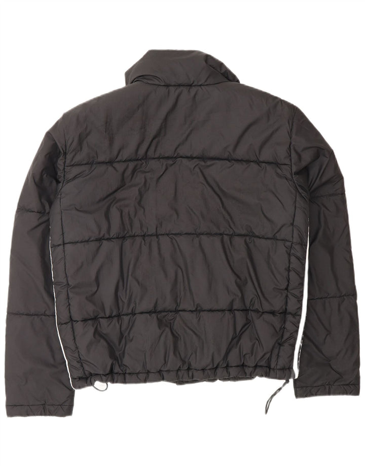 Adidas Damen Übergroße gepolsterte Jacke UK 10 Small Schwarz Polyester