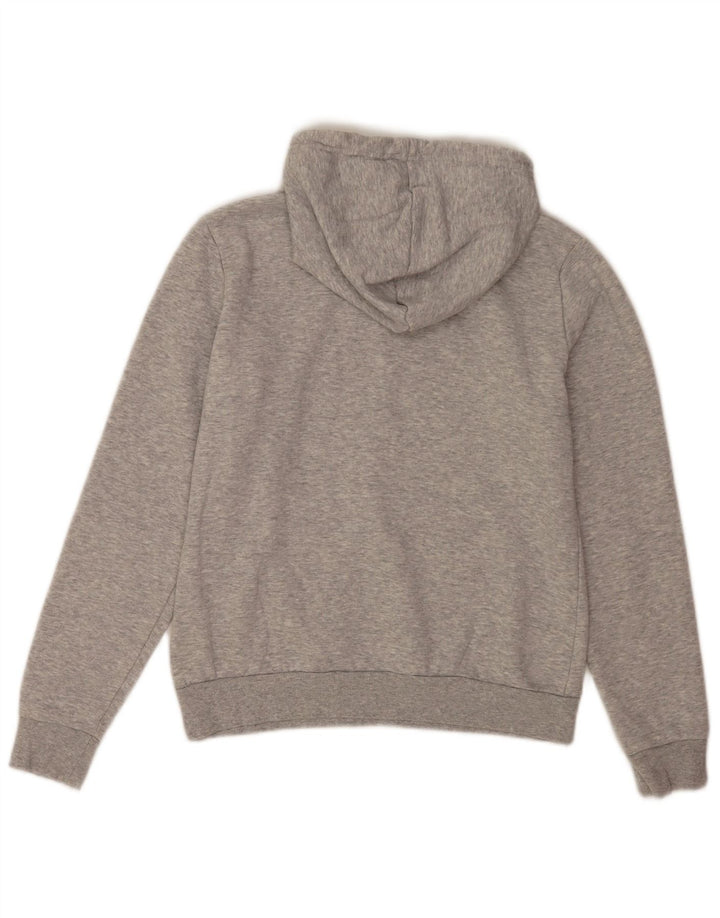 Puma Womens Graphic Hoodie Pullover UK 12 Mittelgrau geflecktes Polyester
