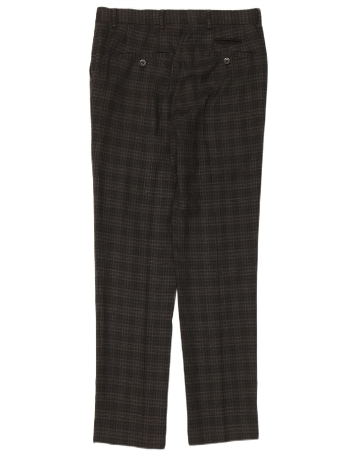 Penguin Slim-Anzughose für Herren, W30, L32, grau kariertes Polyester