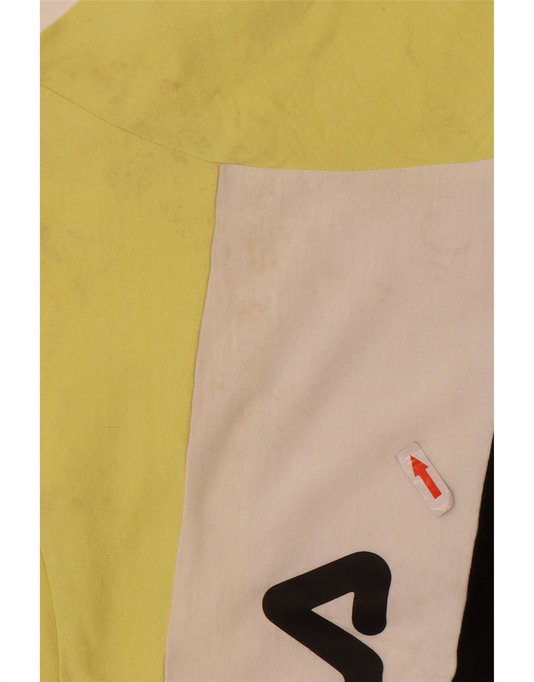 Fila Herren Grafik-T-Shirt-Oberteil aus mittelgelber Colourblock-Baumwolle