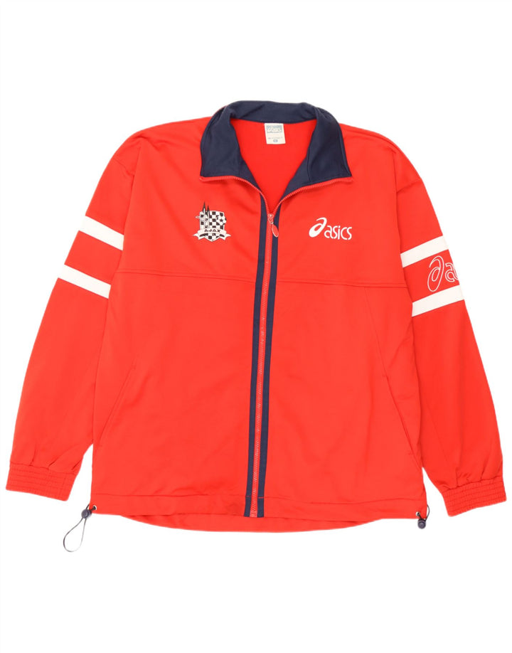 Asics Herren Graphic Trainingsanzug Top Jacke XL Rot Polyester