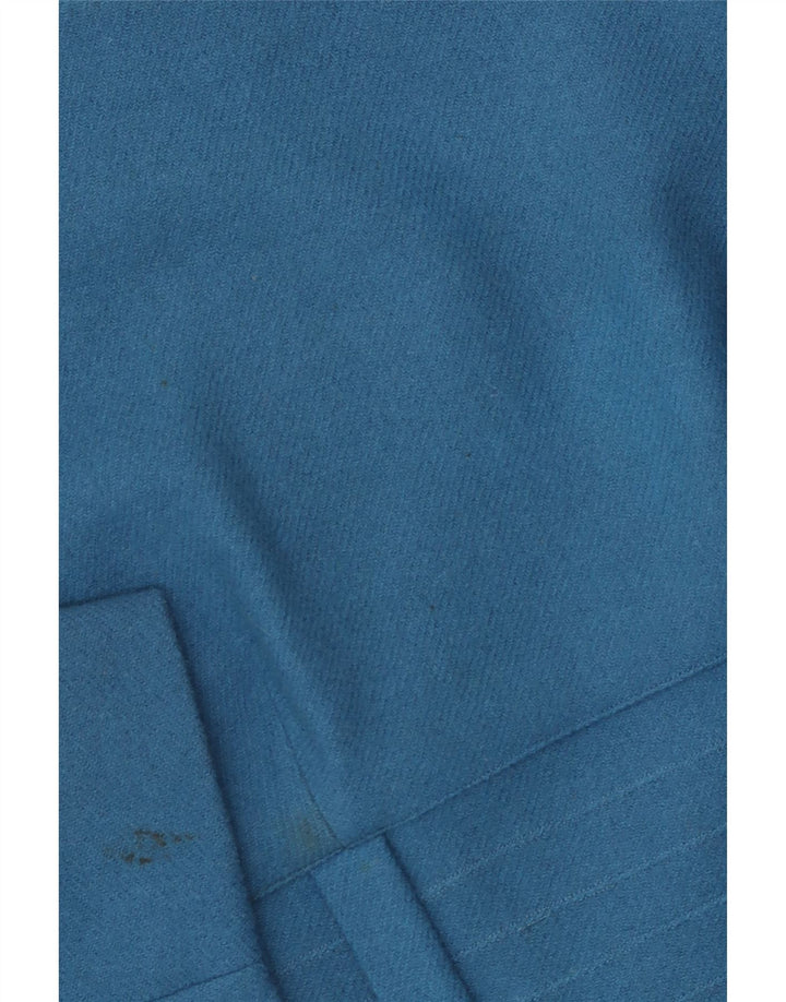 VINTAGE Damen 3/4-Ärmel-Etuikleid UK 12 Mittelblau