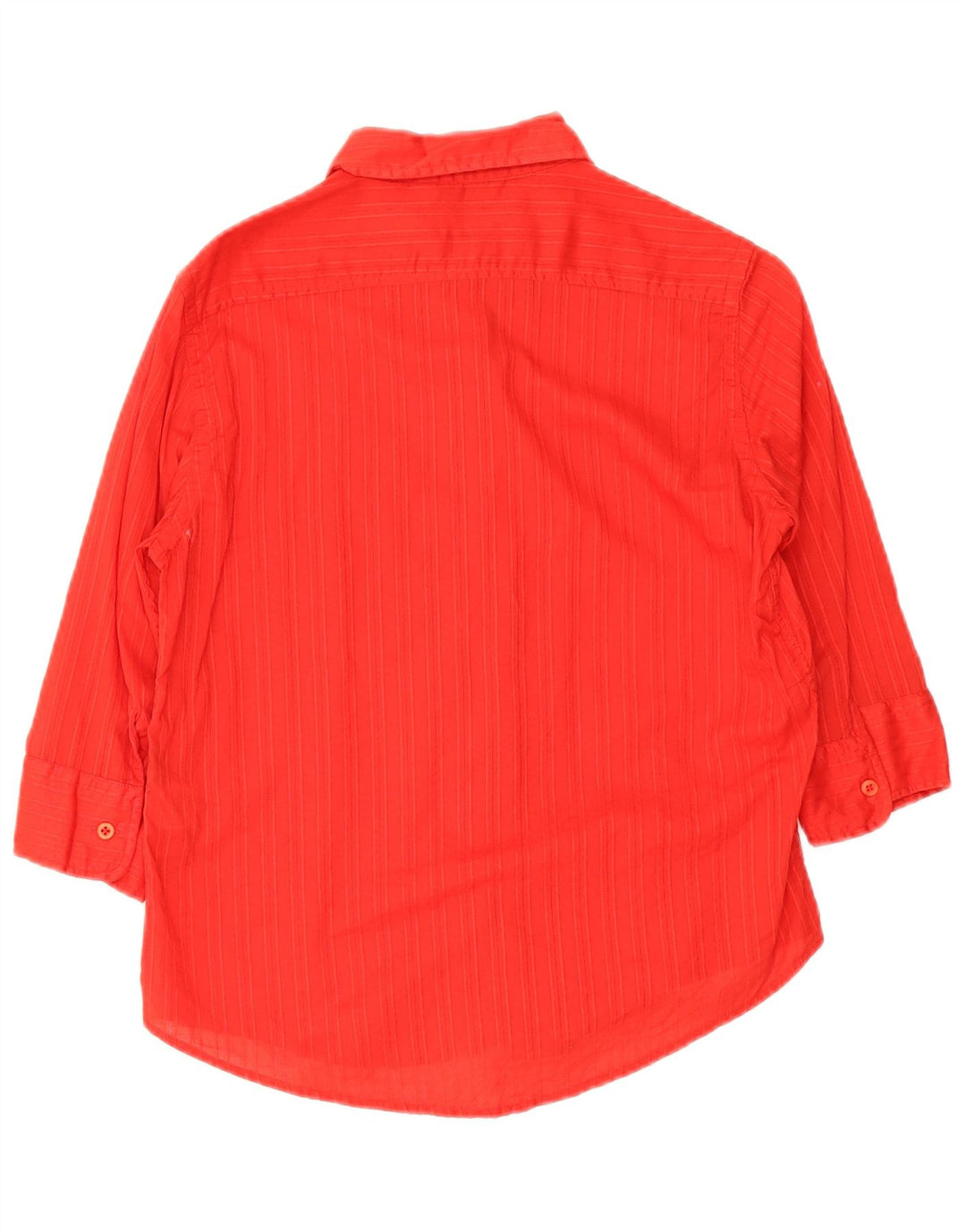 Woolrich Damen-Hemd mit 3/4-Ärmeln, UK 14, mittelrote Baumwolle