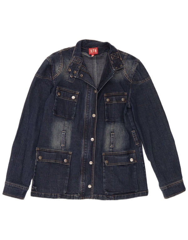 XFN Jeans Damen Jeansjacke UK 18 XL Marineblau Baumwolle