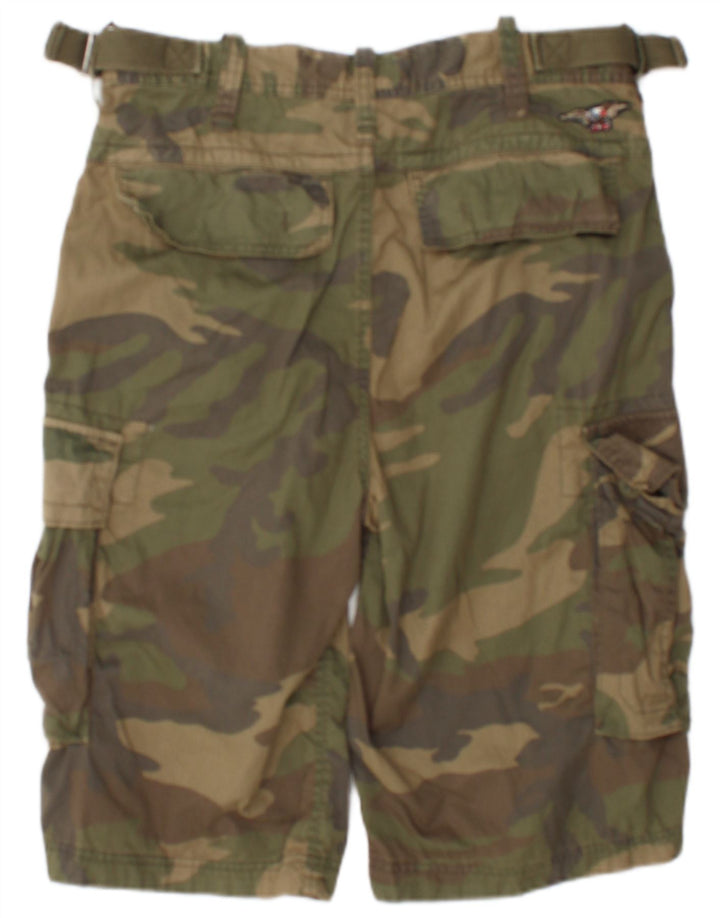 Tommy Hilfiger Herren Cargoshorts W32 Medium Khaki Baumwolle