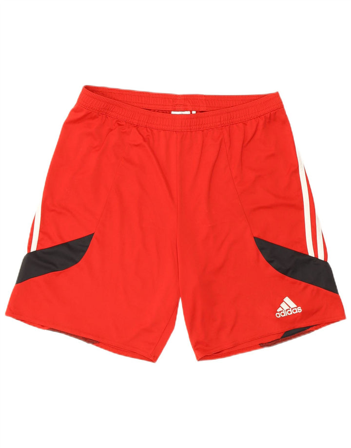 Adidas Herren Climalite Sport Shorts Mittelrotes Colourblock-Polyester