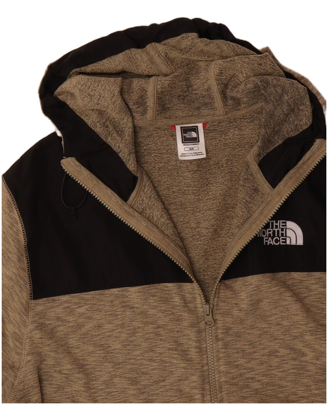 THE NORTH FACE Herren-Kapuzenpullover mit Reißverschluss, mittelbraun, Blockfarben-Baumwolle