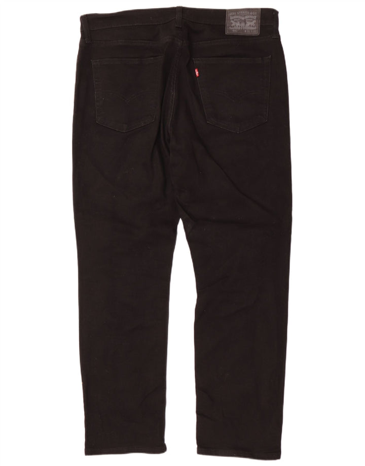 Levi's Herren 541 Tapered Jeans W36 L32 Schwarze Baumwolle