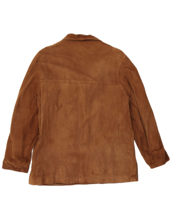 Vintage Damen Wildlederjacke IT 44 Mittelbraunes Leder