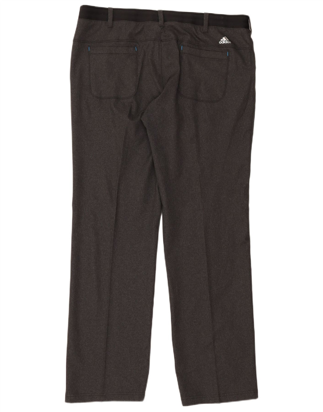 Adidas Herren gerade Freizeithose W38 L34 Grau Polyester
