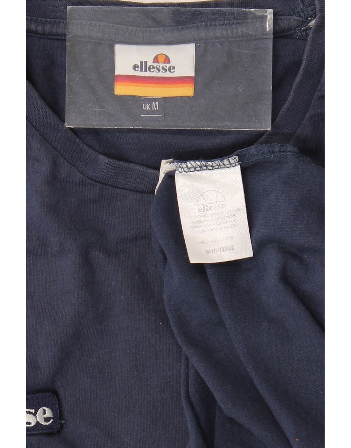 ELLESSE Herren-T-Shirt-Oberteil, mittelgroß, marineblau, Colourblock-Baumwolle