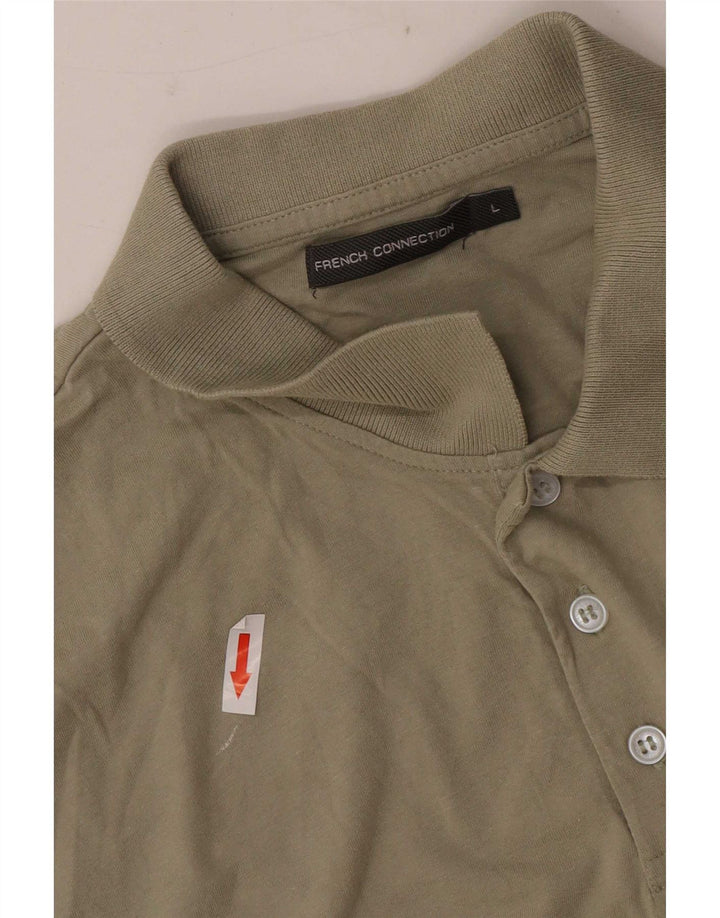 French Connection Herren-Poloshirt, groß, Khaki, Baumwolle