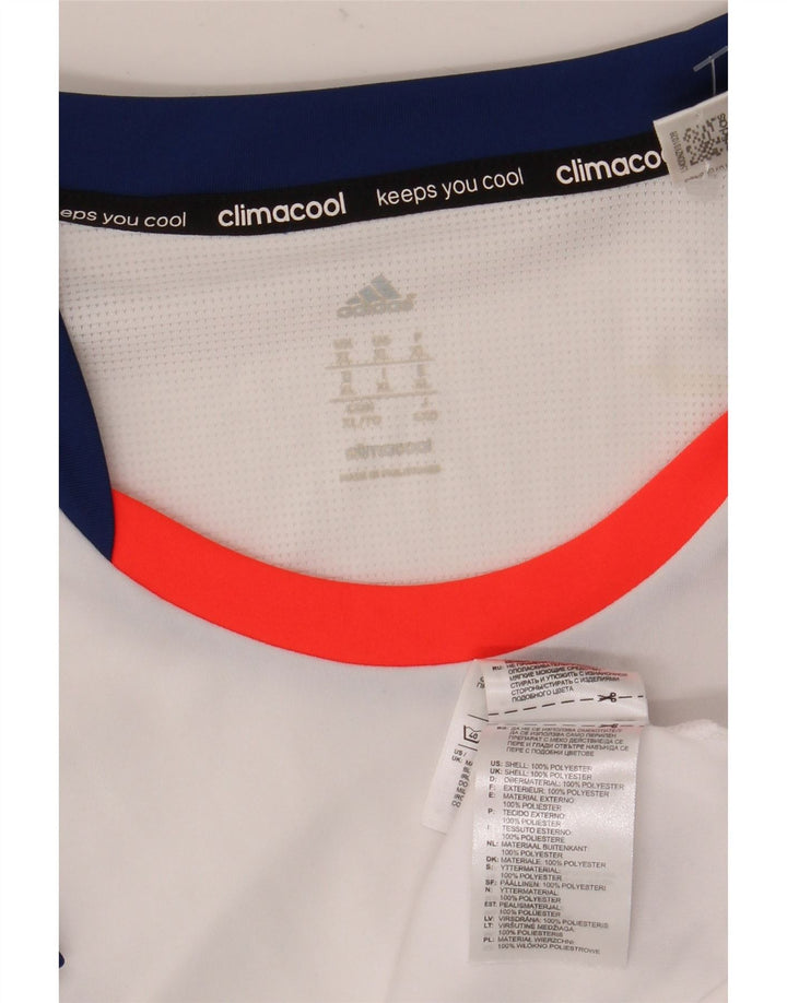 Adidas Herren Climacool T-Shirt Top XL Weiß Colourblock Polyester