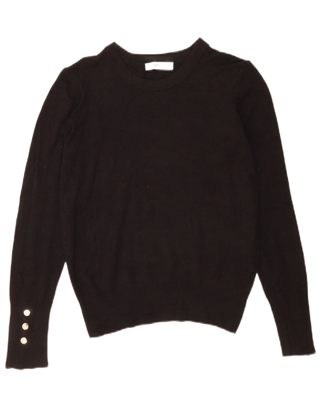 Zara Damen-Pullover mit U-Boot-Ausschnitt, Gr. 12, mittelschwarz