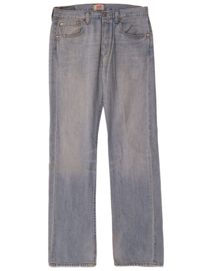 LEVI'S Herren 501 Straight Jeans W33 L34 Blaue Baumwolle