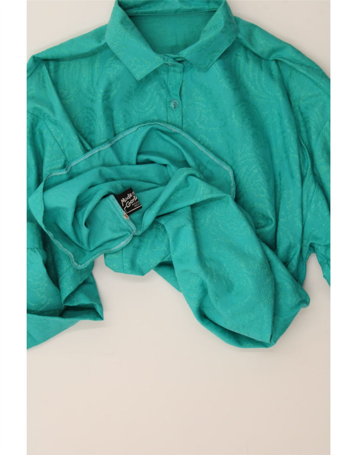 VINTAGE Womens Pullover Shirt EU 38 Medium Green Paisley Cotton Vintage Vintage and Second-Hand Vintage from Messina Hembry 