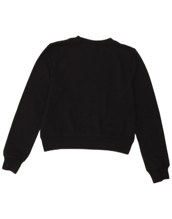 NIKE Damen Sweatshirt Pullover UK 6 XS Schwarz Polyester