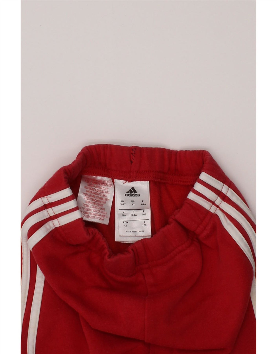 ADIDAS Mädchen-Trainingshose, Jogginghose, 3–4 Jahre, rote Baumwolle