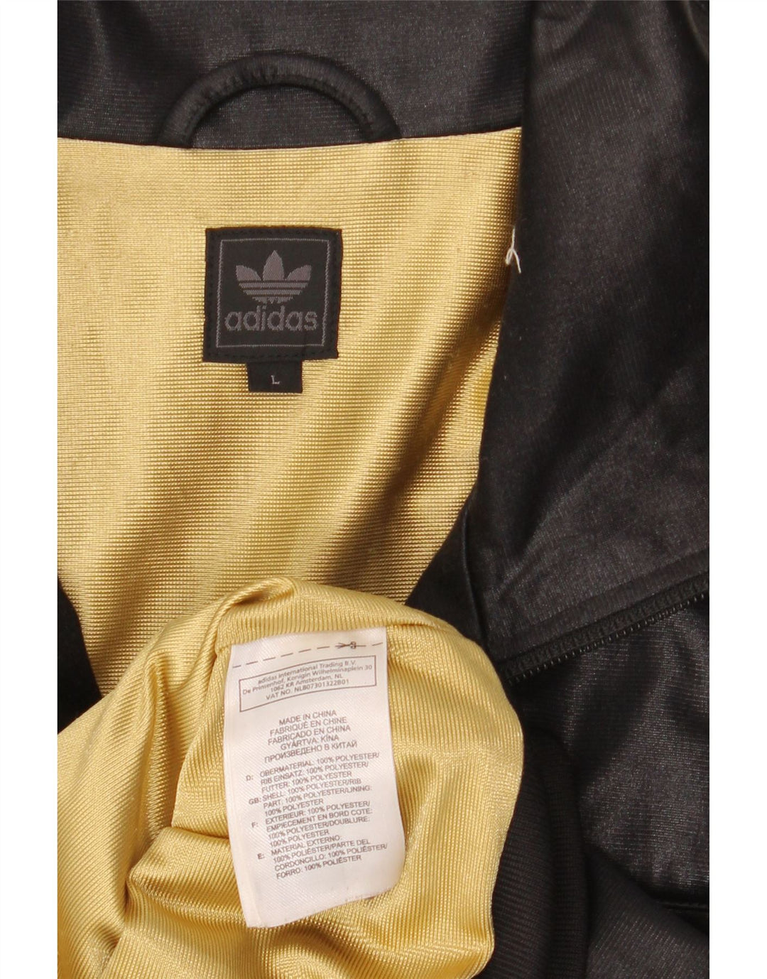 Adidas Herren Chile 62 Graphic Trainingsanzug Top Jacke Large Schwarz gestreift