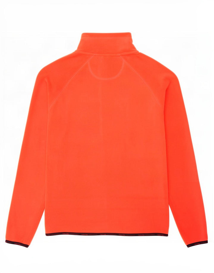 Calvin Klein Damen Grafik-Fleecejacke UK 14 Mittelrotes Polyester