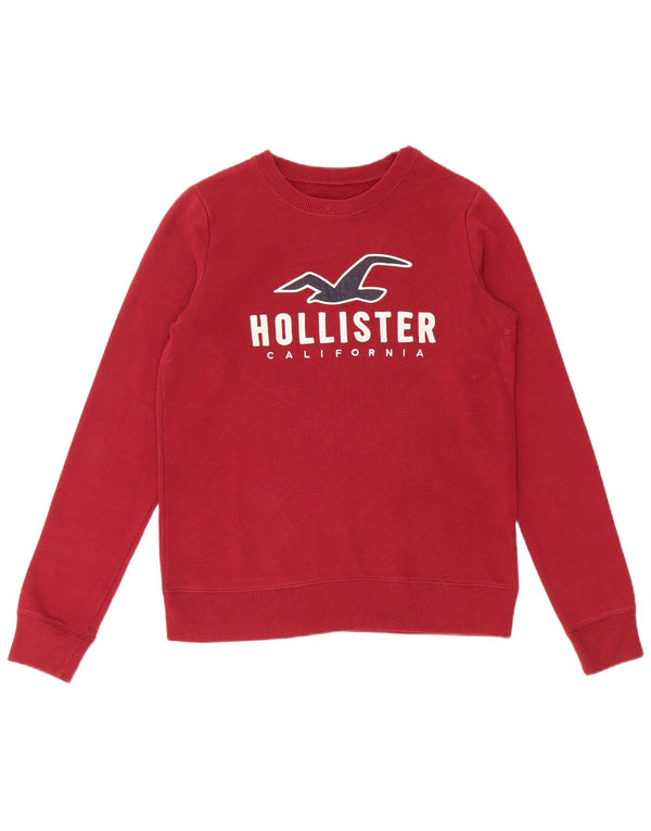 HOLLISTER Herren-Sweatshirt mit Grafik, XS, Burgunderrot, Baumwolle