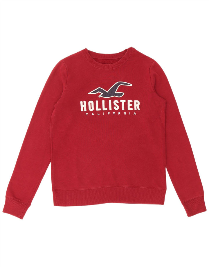 HOLLISTER Herren-Sweatshirt mit Grafik, XS, Burgunderrot, Baumwolle