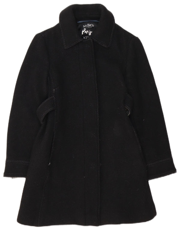Max&Co. Damenmantel UK 8 Small Schwarze Wolle