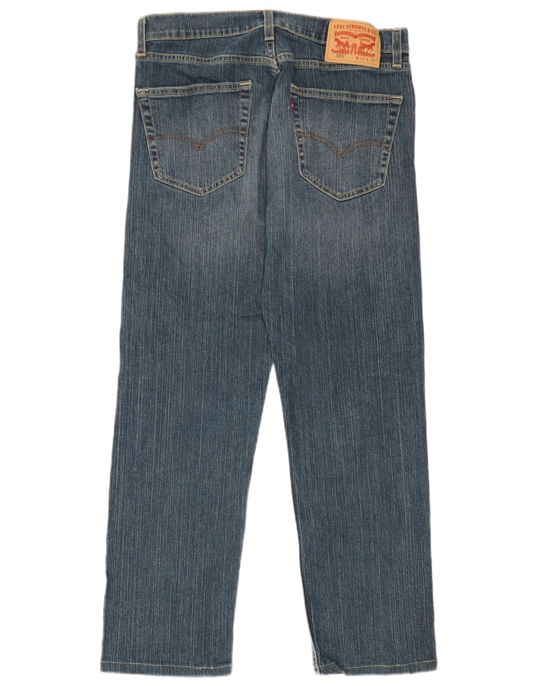 Levi's Herren 505 Straight Jeans W31 L27 Blaue Baumwolle