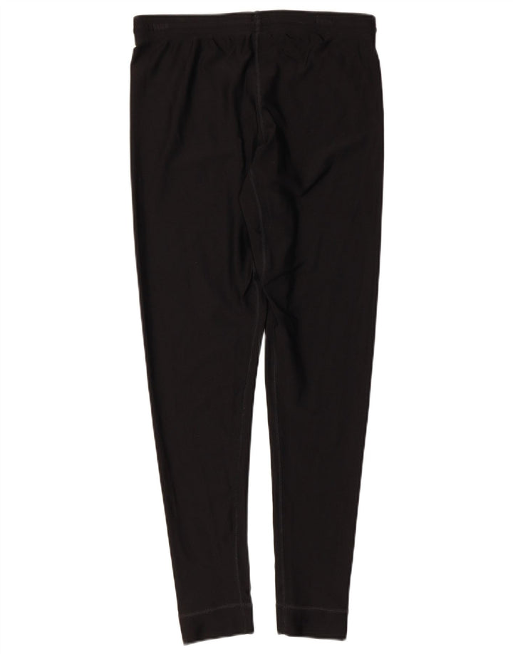 Reebok Damen Leggings UK 14 Large Schwarz Nylon