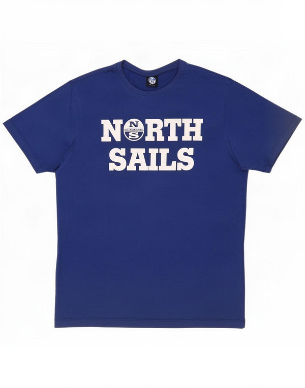 North Sails Herren-T-Shirt mit Grafik, klein, blaue Baumwolle