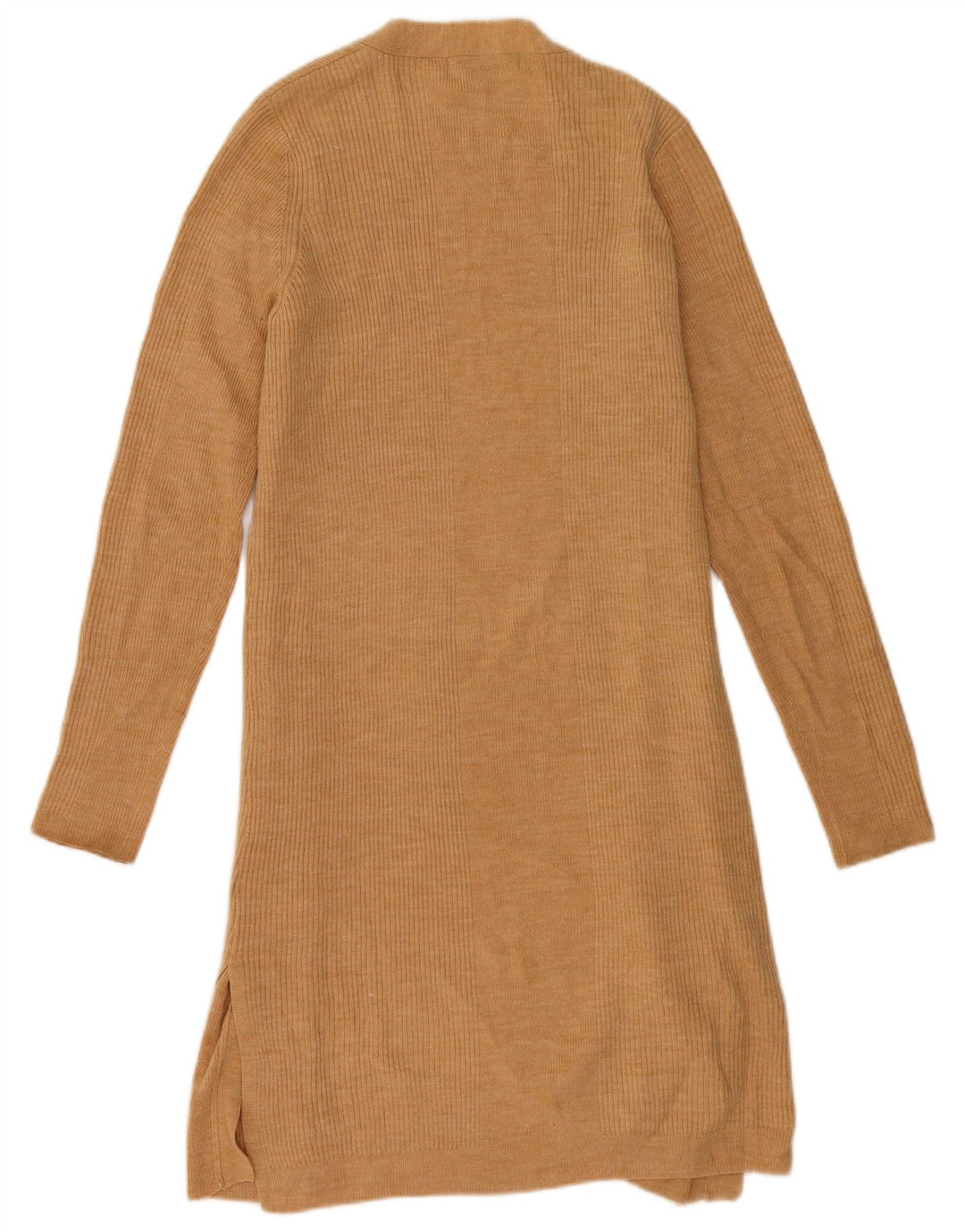 Marks & Spencer Damen Longline Open Cardigan Pullover UK 14 Mittelbeige