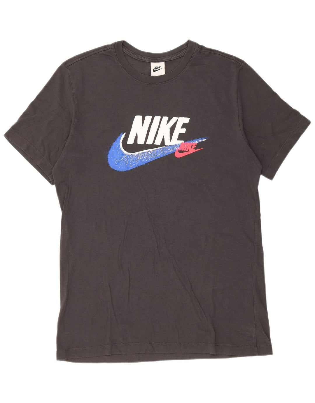 Nike Herren-T-Shirt mit Grafik, mittelgraue Baumwolle