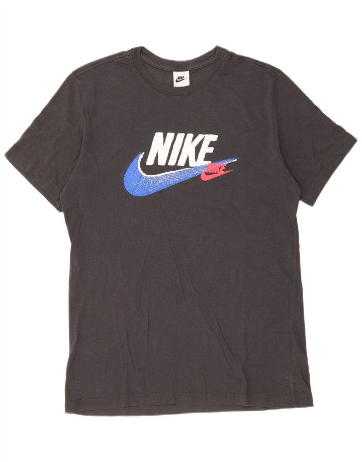 Nike Herren-T-Shirt mit Grafik, mittelgraue Baumwolle
