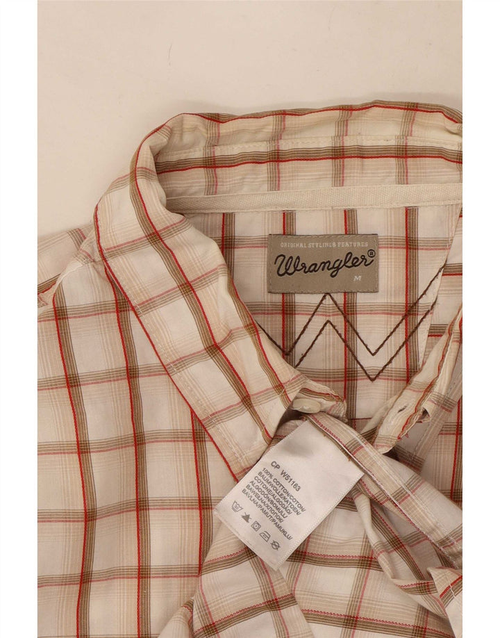 Wrangler Herrenhemd mittelbeige karierte Baumwolle