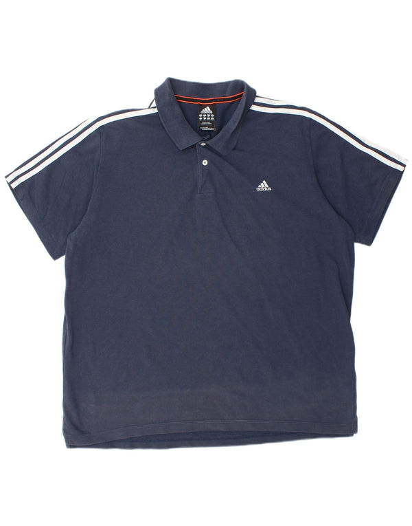 ADIDAS Herren Climalite Poloshirt 2XL Marineblau Baumwolle