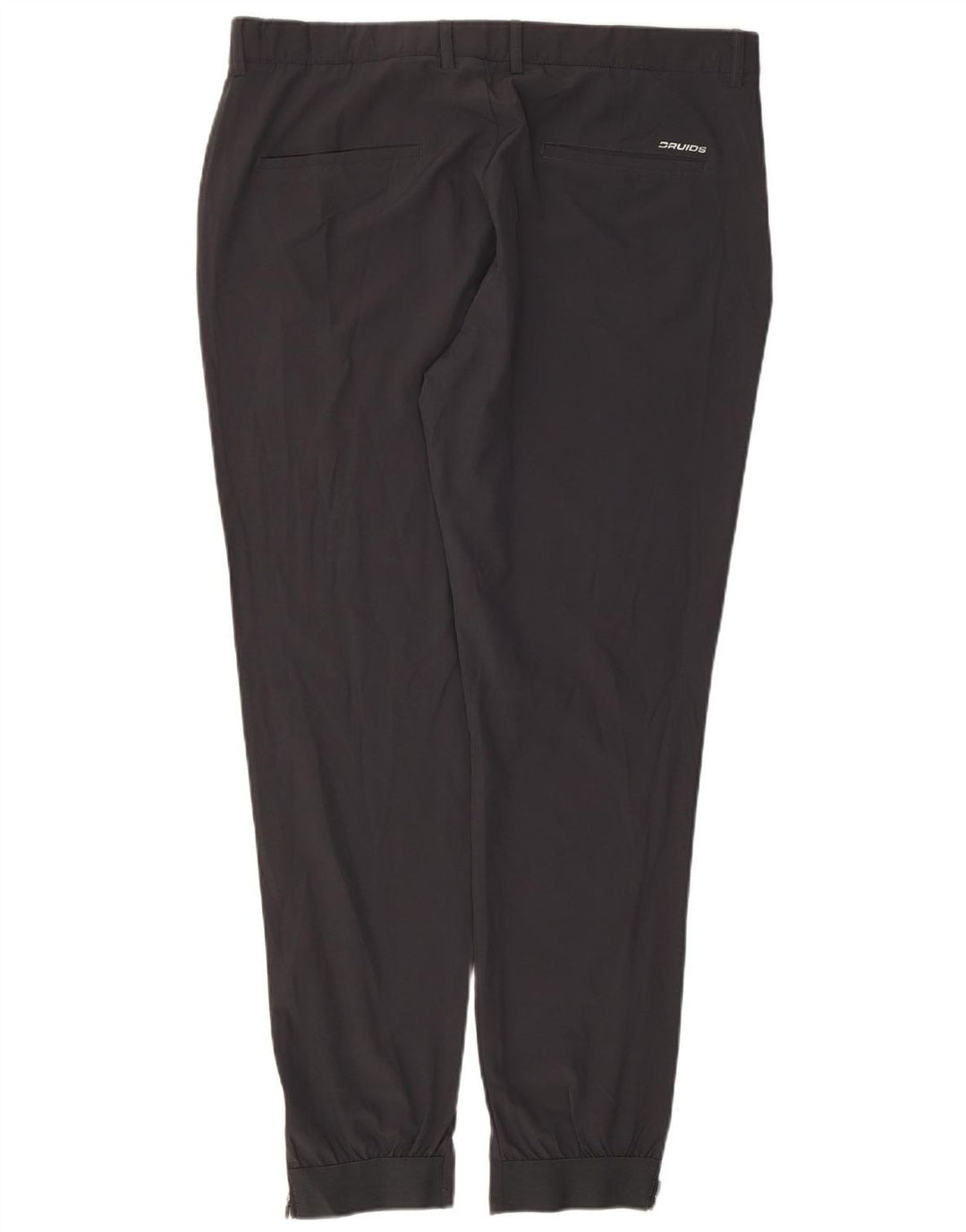 VINTAGE Mens Tapered Chino Trousers W38 L32 Grey Polyester