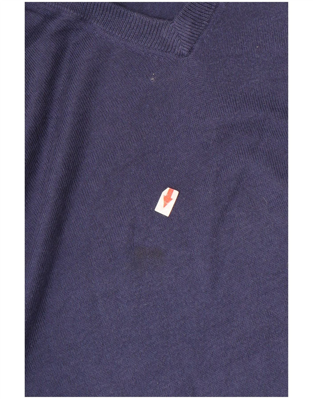 Gas Herren-Pullover mit V-Ausschnitt, groß, aus blauer Baumwolle