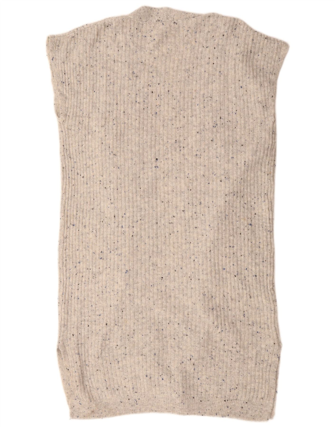 Marks & Spencer Damen Ärmelloser Cardigan-Pullover UK 14 Mittelgrau