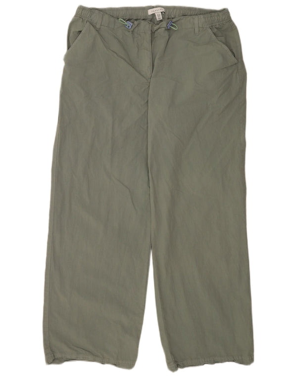 Topshop Damen-Freizeithose mit entspannter Passform, UK 12, M, W34, L29, Grau, Baumwolle