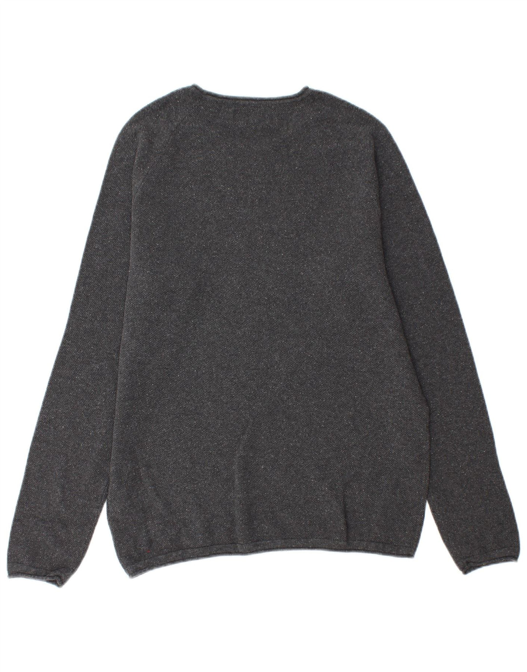 Jack & Jones Herren-Pullover mit Rundhalsausschnitt, mittelgraue Baumwolle
