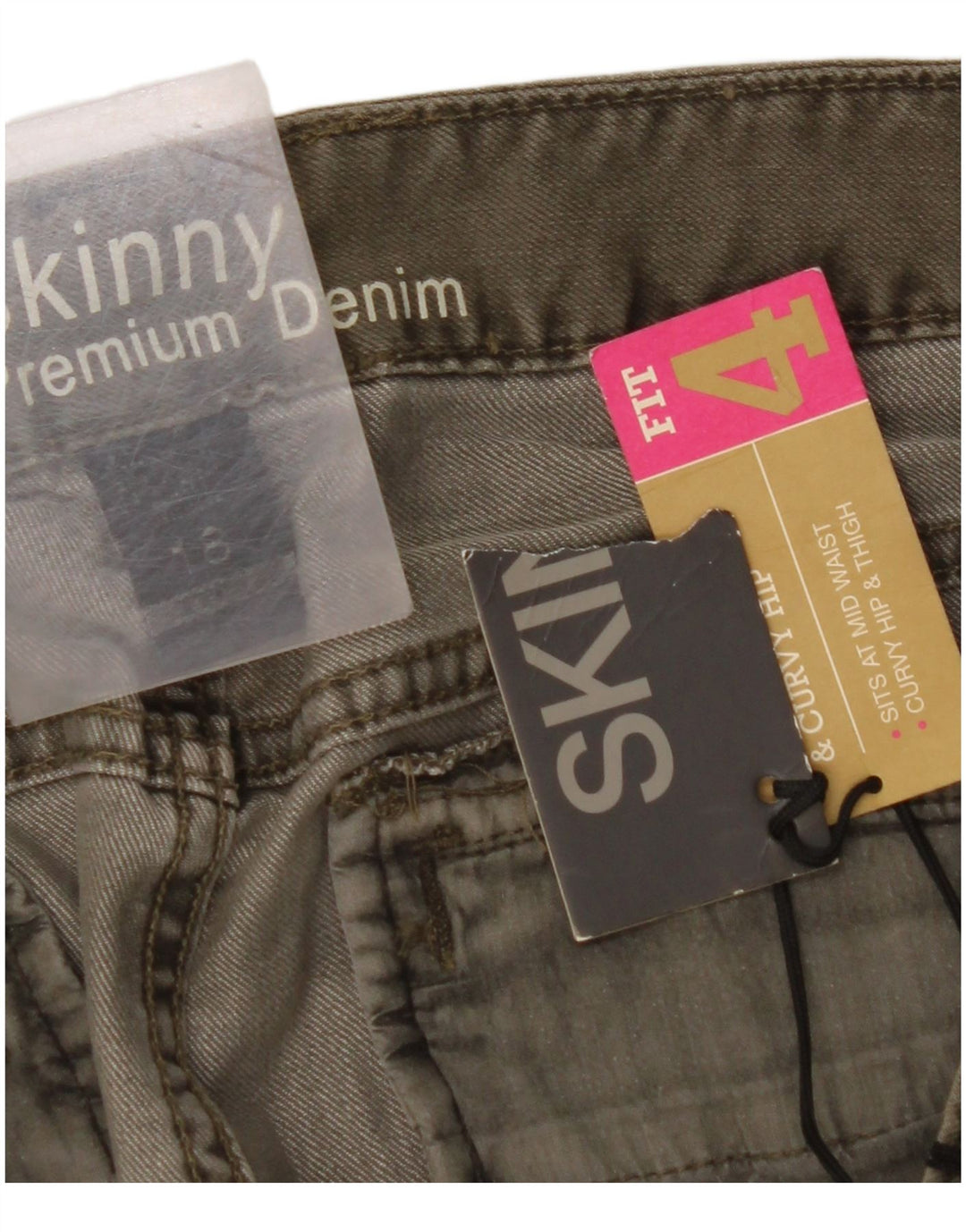 MOSSIMO Damen Curvy Mid Rise Cargohose US 18 2XL W42 L33 Khaki