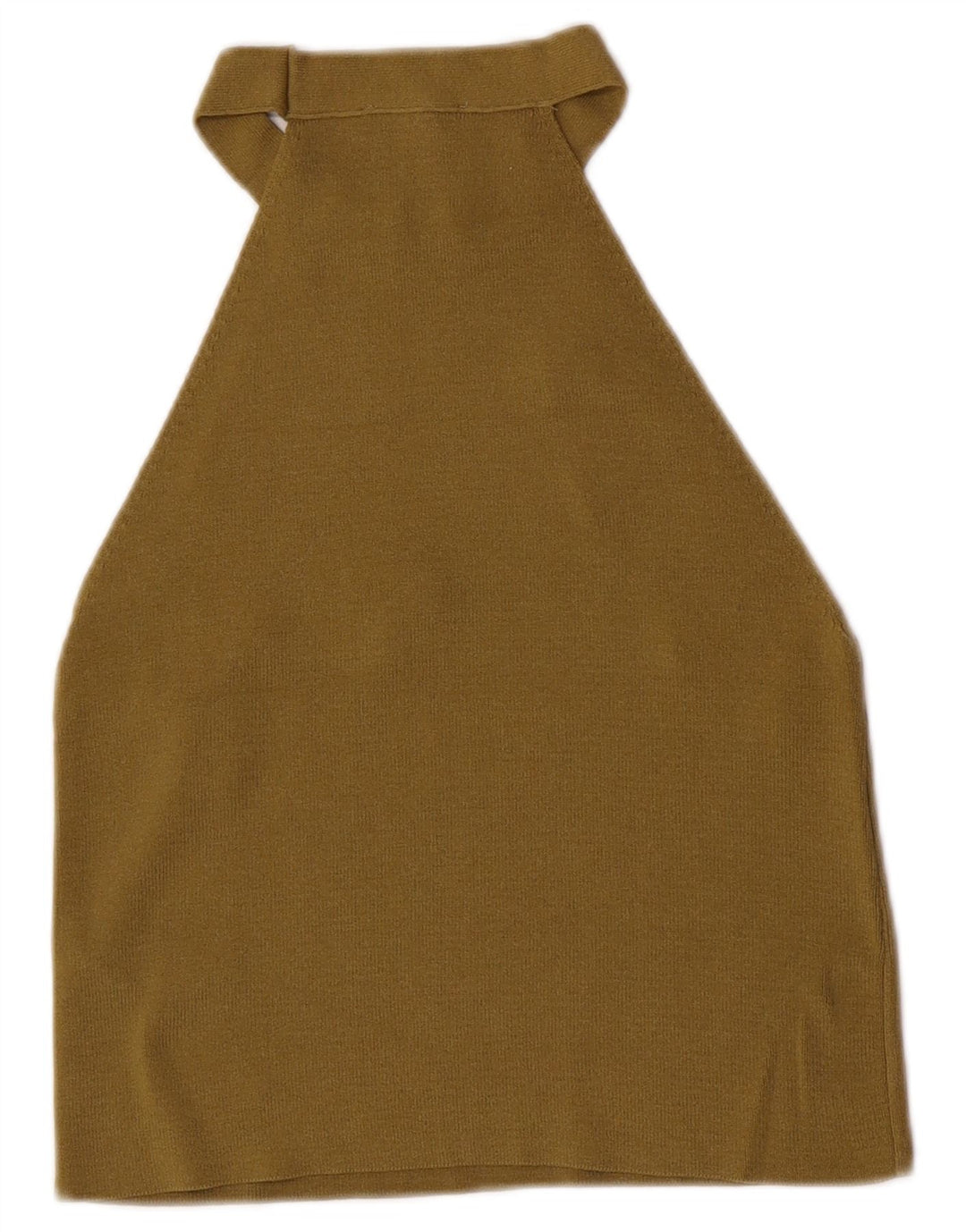 Topshop Damen Crop Neckholder Top UK 8 Small Khaki Viskose