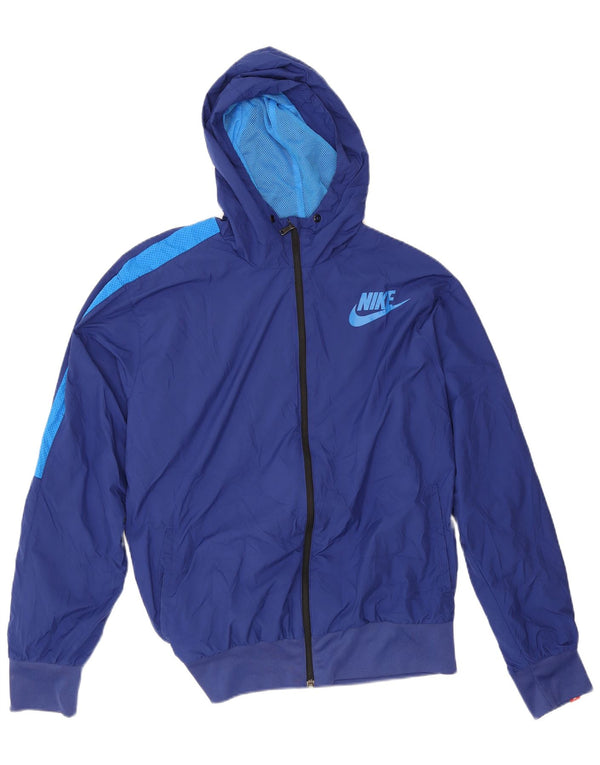 Nike Herren-Trainingsanzug mit Kapuze und Grafik, XL, Marineblau, Farbblock