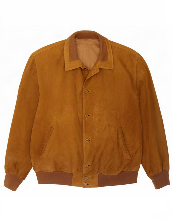 Vintage Herren Wildleder Bomberjacke UK 42 XL Braun