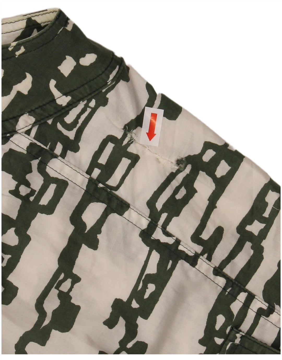 MARELLA Damen Ärmelloses Hemdkleid UK 12 Mittelgrün Geometrisch