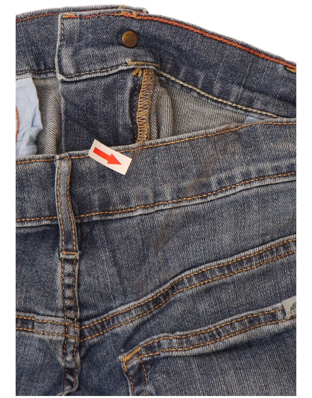 Eddie Bauer Damen Slim Jeans US 10 Large W32 L30 Blaue Baumwolle