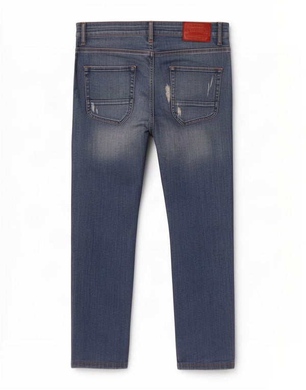 Zara Herren Distressed Slim Jeans EU 46 XL W36 L30 Blau