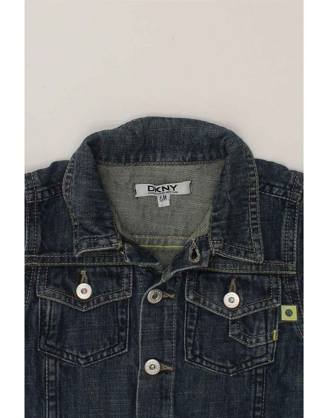 DKNY Baby Boys Denim Jacket 3-6 Months Blue Cotton Vintage Dkny and Second-Hand Dkny from Messina Hembry 