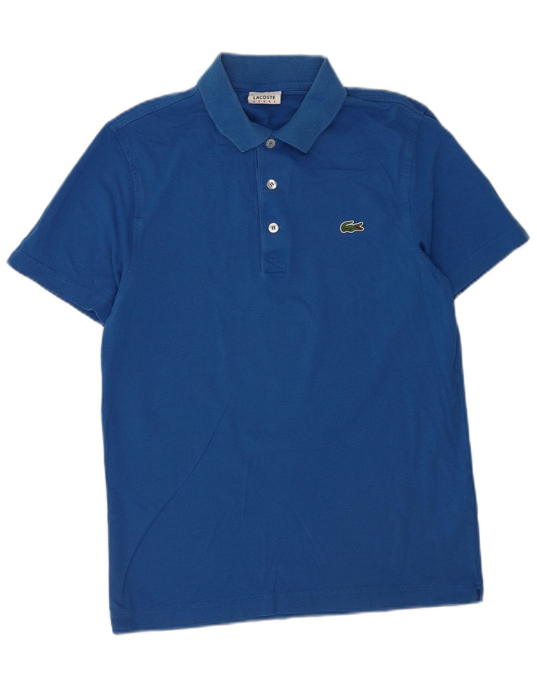 Lacoste Herren-Poloshirt, Größe 3, klein, blaue Baumwolle