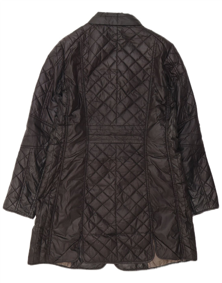 Zara Damen Steppmantel, gepolstert, UK 16, Größe L, Schwarz, Polyester